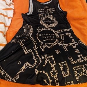 Harry Potter Marauders Map Hogwarts Dress Licensed Plus Sized